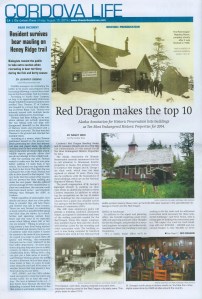 August 15, 2014 article in The Cordova Times