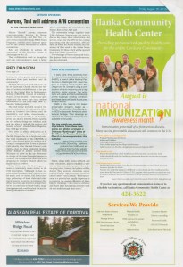 Page 2 of article from August 15, 2014 Cordova Times